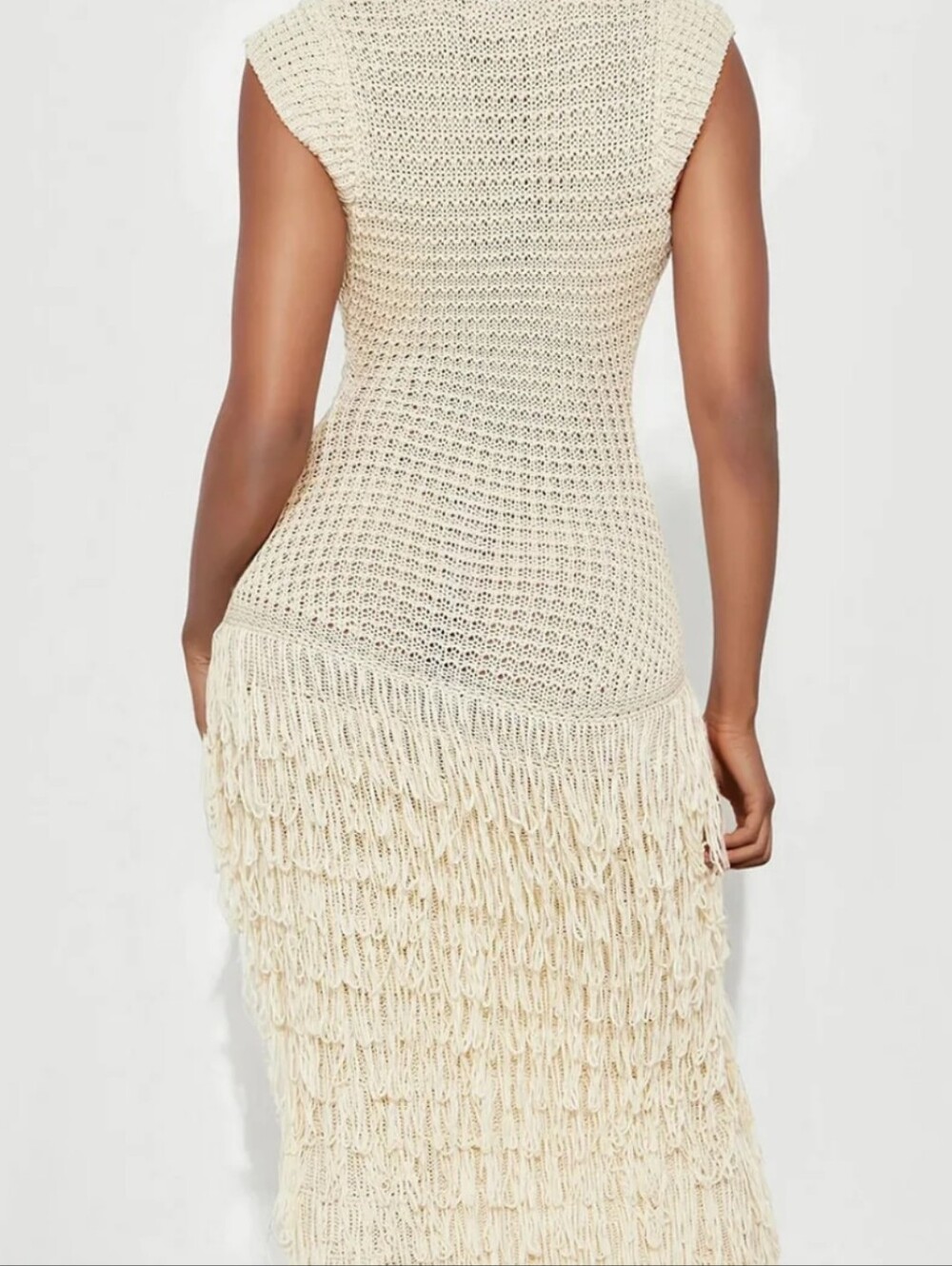 Crochet Fringe Maxi Dress - Picture 2 of 2
